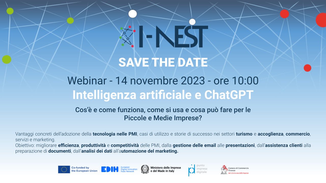 CCIAA di Firenze - Intelligenza Artificiale e ChatGPT - 14 novembre 2023