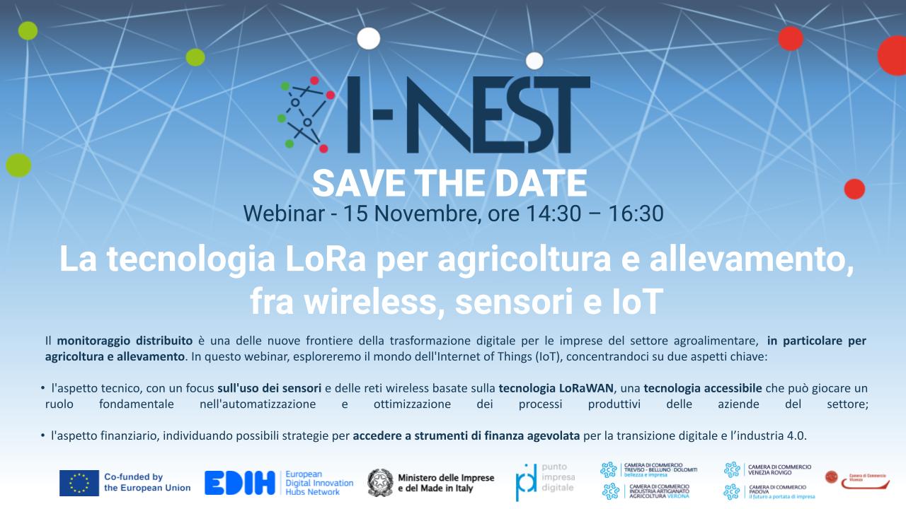 UNIONCAMERE Veneto - Tecnologia LoRa e IoT - 15 novembre 2023
